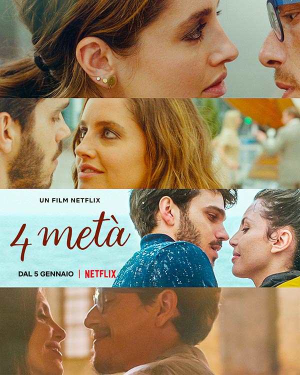 affiche meta netflix - 4 moitiés : à la recherche de l'âme soeur dans une comédie romantique chorale bientôt sur Netflix