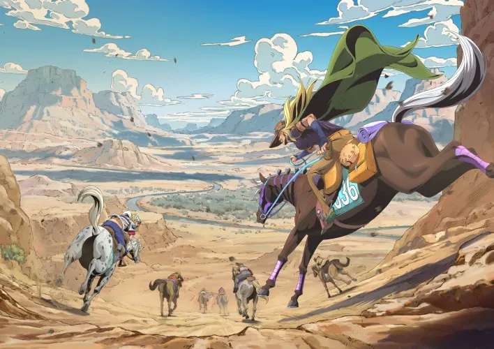 STEEL BALL RUN JoJos Bizarre Adventure kv crop - Steel Ball Run sur Netflix : tout savoir sur la saison 7 de JoJo’s Bizarre Adventure