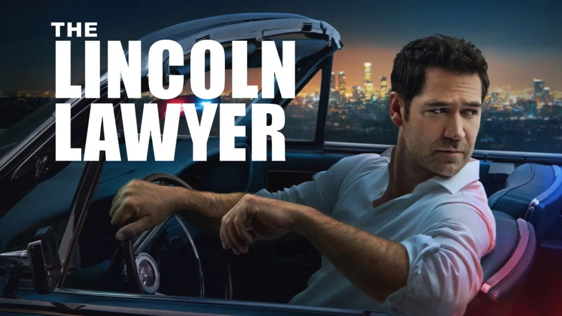 Mickey Haller au volant de sa Lincoln dans la série Netflix