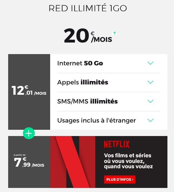 offre netflix sfr - Red by SFR intègre Netflix à son abonnement