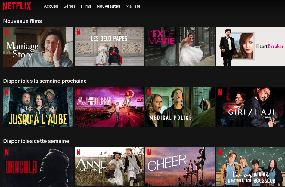 Le catalogue Netflix se dote d’un onglet “Nouveautés” beaucoup plus précis qu’auparavant