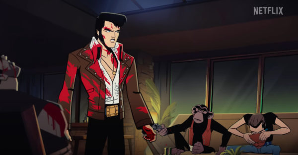 agent elvis netflix 600x313 - Agent Elvis : le "King" devient super espion dans une série animée déjantée en mars sur Netflix